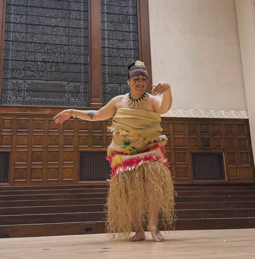Elaine dancing at Memorial Chapel