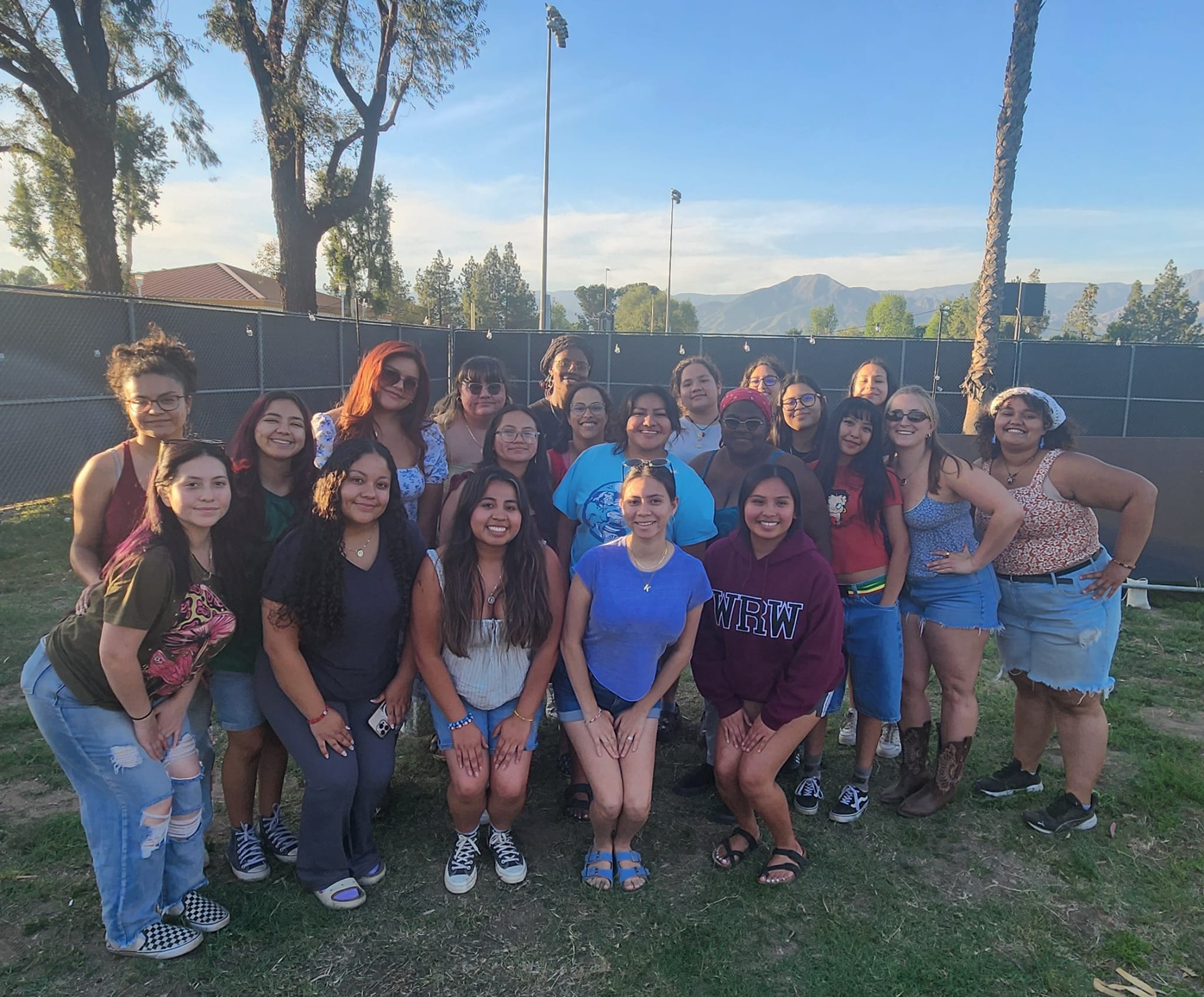 Women's group outdoors